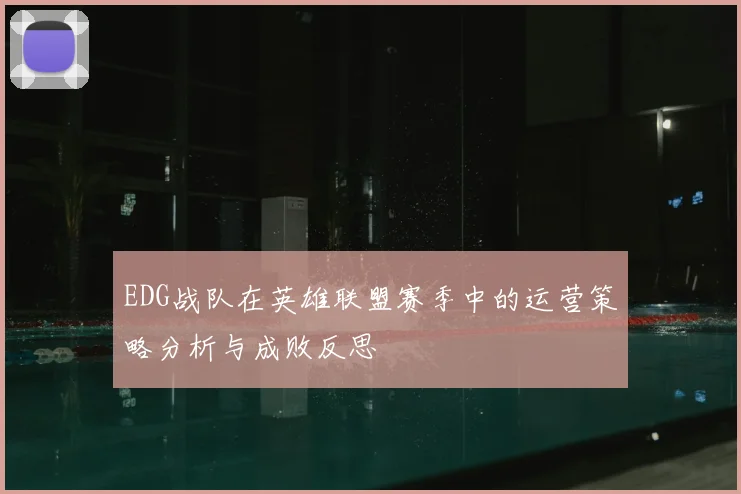EDG战队在英雄联盟赛季中的运营策略分析与成败反思