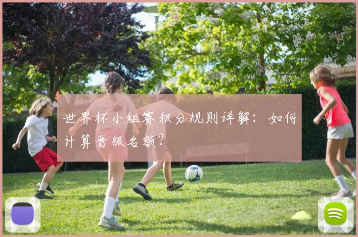 世界杯小组赛积分规则详解：如何计算晋级名额？